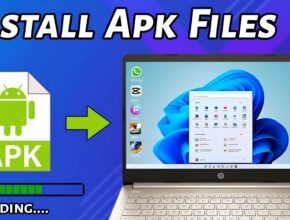 A Windows 11 desktop showing a mobile application interface open as a window, demonstrating how APK files can run natively on Windows 11 using the Android Subsystem."