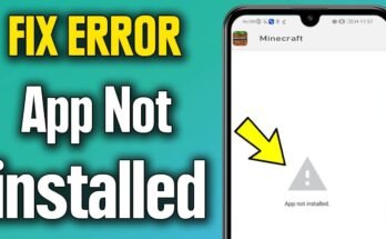 A troubleshooting graphic featuring a smartphone with an "App not installed" warning, used to illustrate an [App Not Installed Error Fix Android].