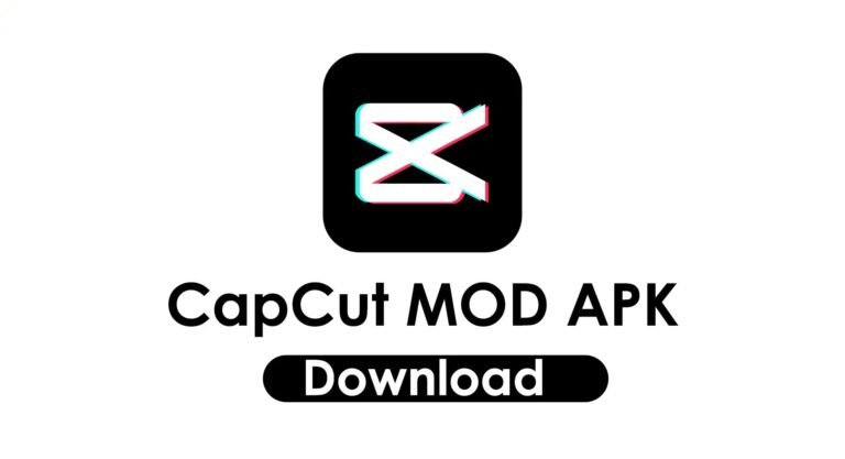 Promotional graphic for the CapCut video editing app, featuring the brand logo and text for [CapCut APK Download ].