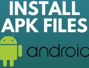 A professional banner featuring the Android mascot and bold text that says "INSTALL APK FILES," used to highlight a resource for the [Latest APK Files for Android].
