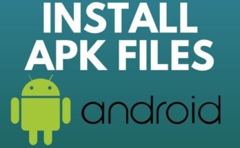 A professional banner featuring the Android mascot and bold text that says "INSTALL APK FILES," used to highlight a resource for the [Latest APK Files for Android].