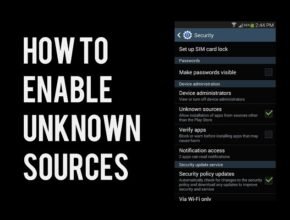 Enable install unknown apps on Android — Android security settings screen