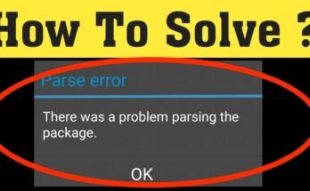 Parse error on Android — There was a problem parsing the package screen
