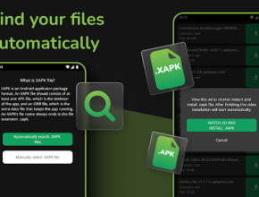 XAPK file installation on Android smartphone screen