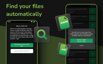 XAPK file installation on Android smartphone screen