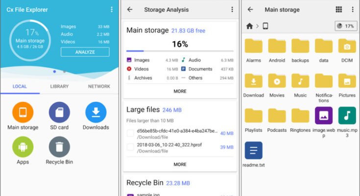 Best file manager app for Android showing MiXplorer and Solid Explorer on Android smartphone