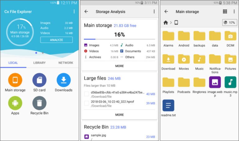 Best file manager app for Android showing MiXplorer and Solid Explorer on Android smartphone