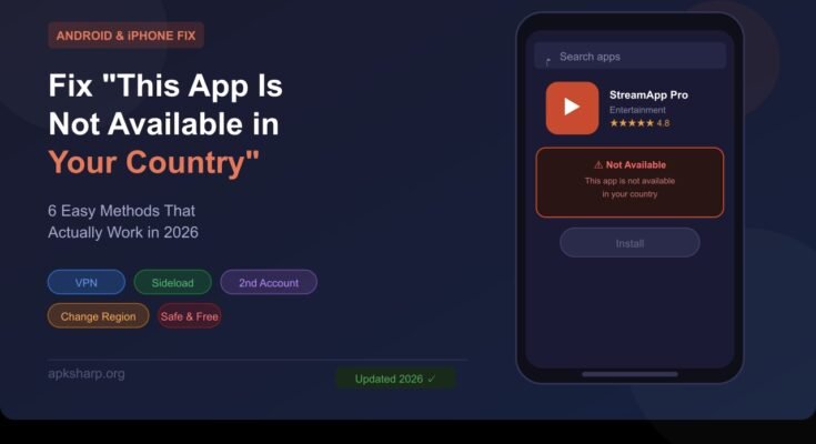 Fix this app is not available in your country error on Android and iPhone