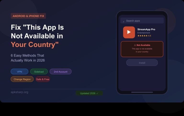 Fix this app is not available in your country error on Android and iPhone