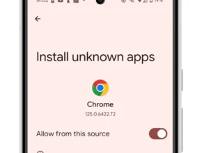 Update APK without losing data on Android — install screen showing app update