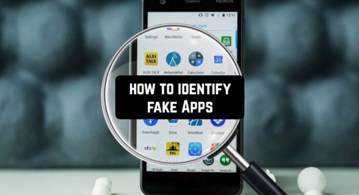 Fake apps on the Apple App Store showing warning signs on iPhone screen